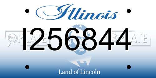 I256844 Illinois License Plate