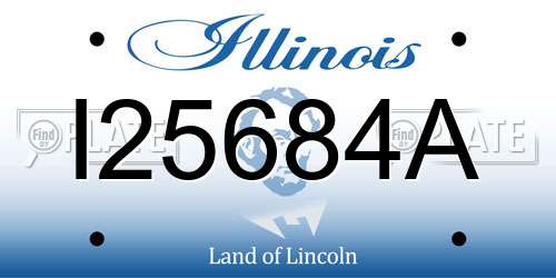 I25684A Illinois License Plate
