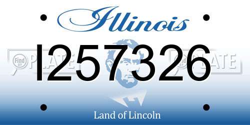 I257326 Illinois License Plate