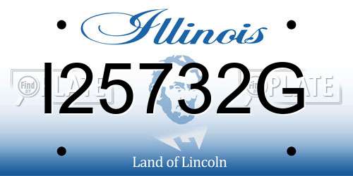 I25732G Illinois License Plate
