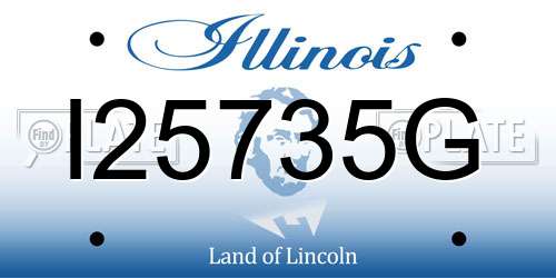 I25735G Illinois License Plate