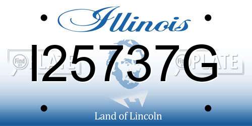 I25737G Illinois License Plate