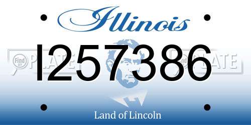 I257386 Illinois License Plate