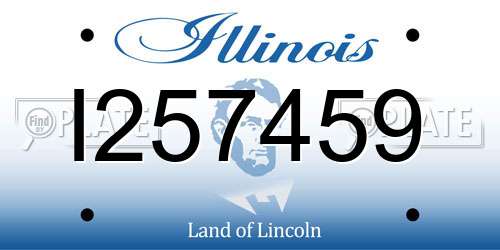 I257459 Illinois License Plate