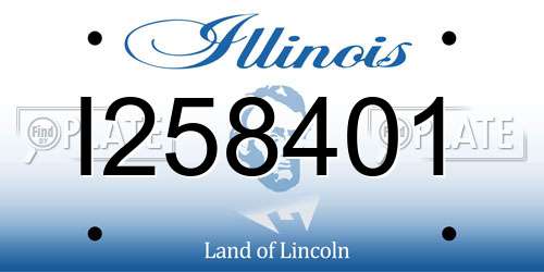 I258401 Illinois License Plate