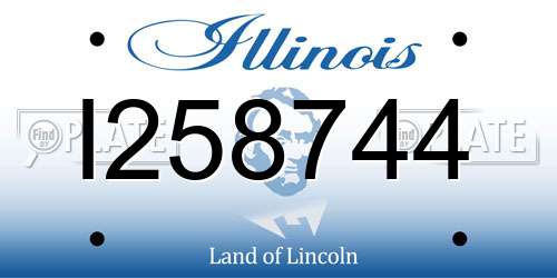 I258744 Illinois License Plate