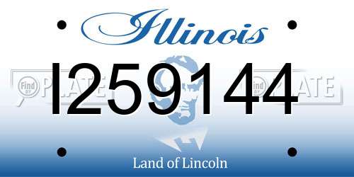 I259144 Illinois License Plate