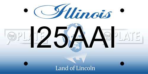 I25AAI Illinois License Plate