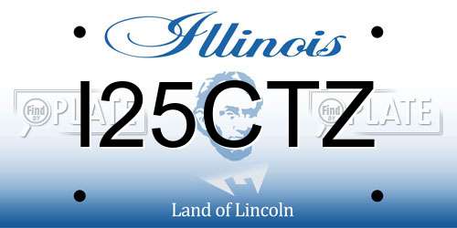 I25CTZ Illinois License Plate