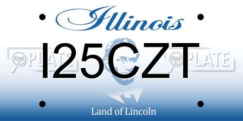 I25CZT Illinois License Plate