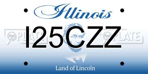 I25CZZ Illinois License Plate