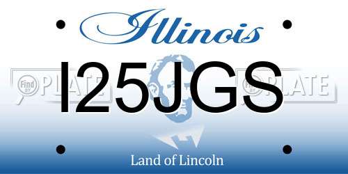 I25JGS Illinois License Plate