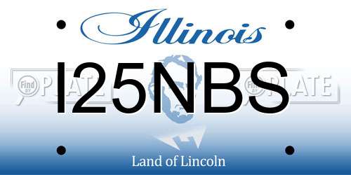 I25NBS Illinois License Plate