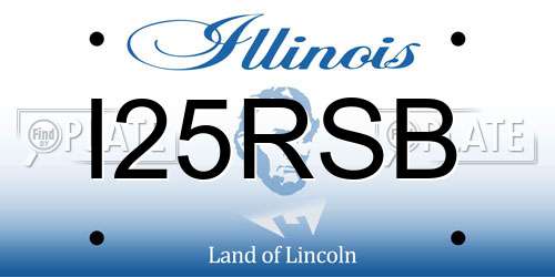 I25RSB Illinois License Plate