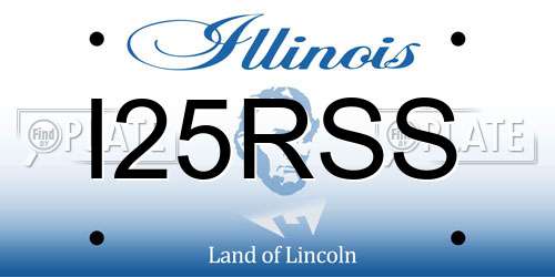 I25RSS Illinois License Plate