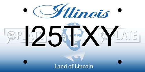 I25TXY Illinois License Plate