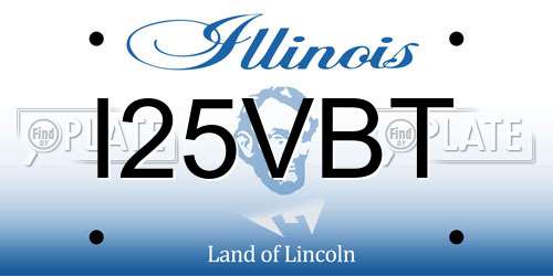 I25VBT Illinois License Plate