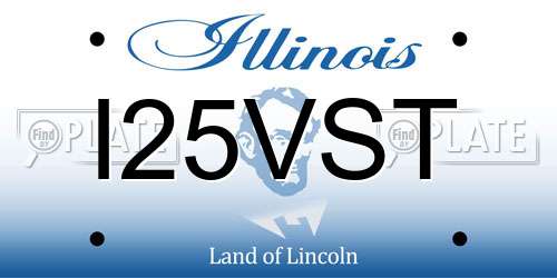 I25VST Illinois License Plate