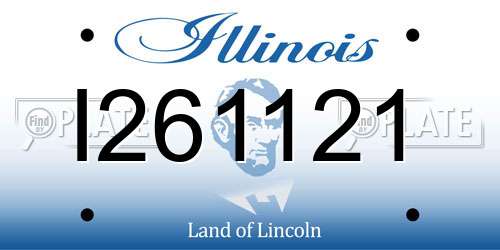 I261121 Illinois License Plate