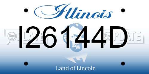 I26144D Illinois License Plate