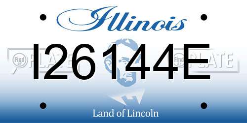 I26144E Illinois License Plate