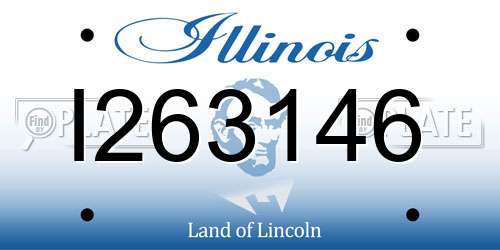 I263146 Illinois License Plate