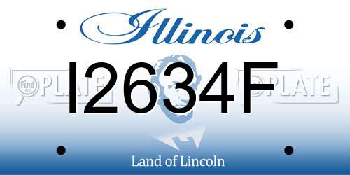 I2634F Illinois License Plate