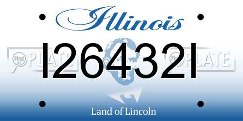 I26432I Illinois License Plate