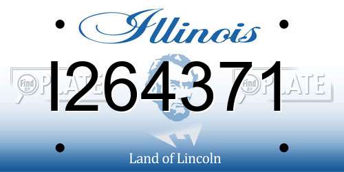 I264371 Illinois License Plate