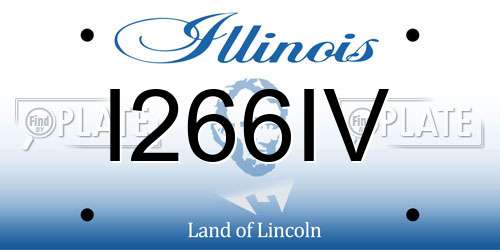 I266IV Illinois License Plate
