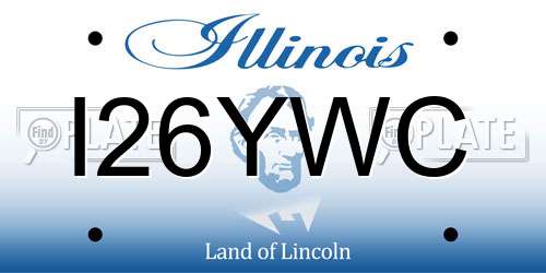 I26YWC Illinois License Plate