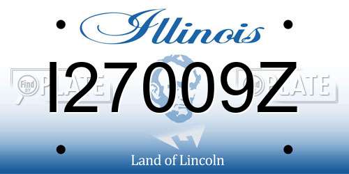 I27009Z Illinois License Plate