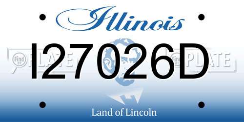 I27026D Illinois License Plate