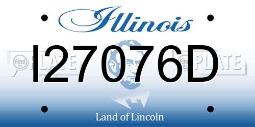 I27076D Illinois License Plate