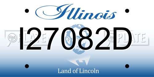 I27082D Illinois License Plate