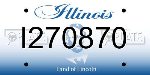 I270870 Illinois License Plate