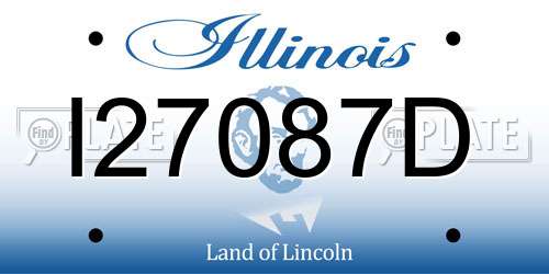 I27087D Illinois License Plate