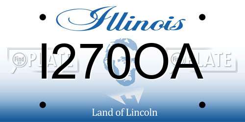 I270OA Illinois License Plate