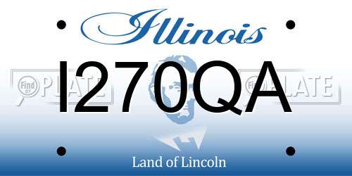 I270QA Illinois License Plate