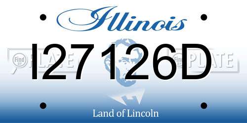 I27126D Illinois License Plate