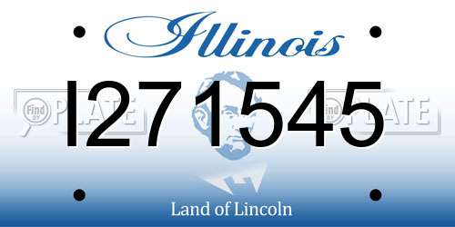 I271545 Illinois License Plate
