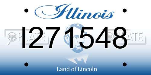 I271548 Illinois License Plate