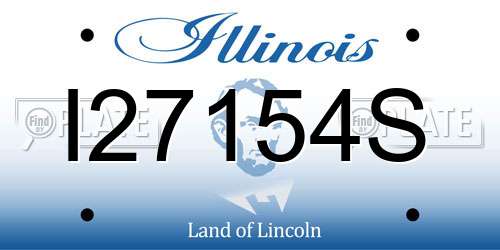 I27154S Illinois License Plate