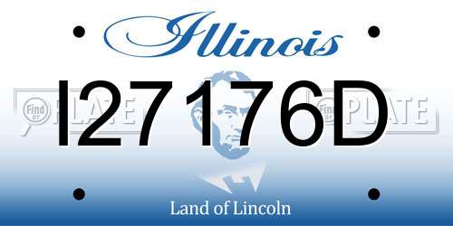 I27176D Illinois License Plate
