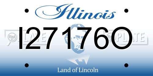 I27176O Illinois License Plate