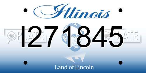 I271845 Illinois License Plate