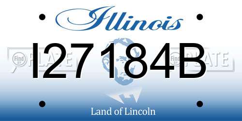 I27184B Illinois License Plate