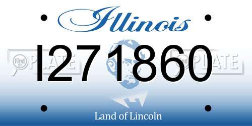 I271860 Illinois License Plate
