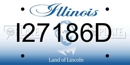 I27186D Illinois License Plate