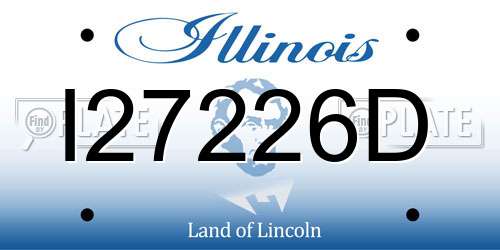 I27226D Illinois License Plate